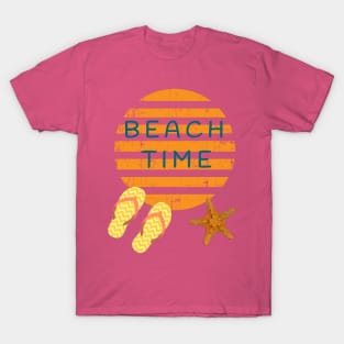 Beach Time Flip Flop Sun T-Shirt T-Shirt